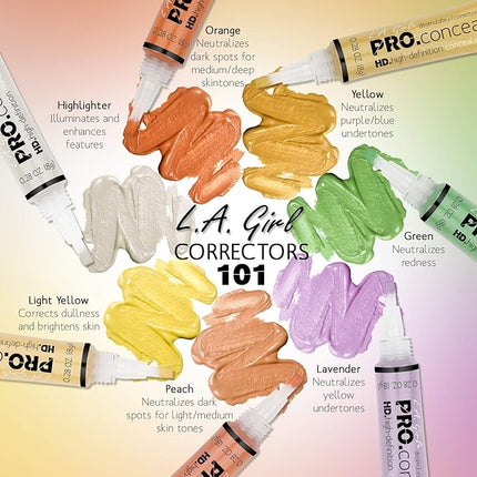 L.A. Girl HD Pro.Conceal, Lavender Corrector GC993 (Pack of 2)