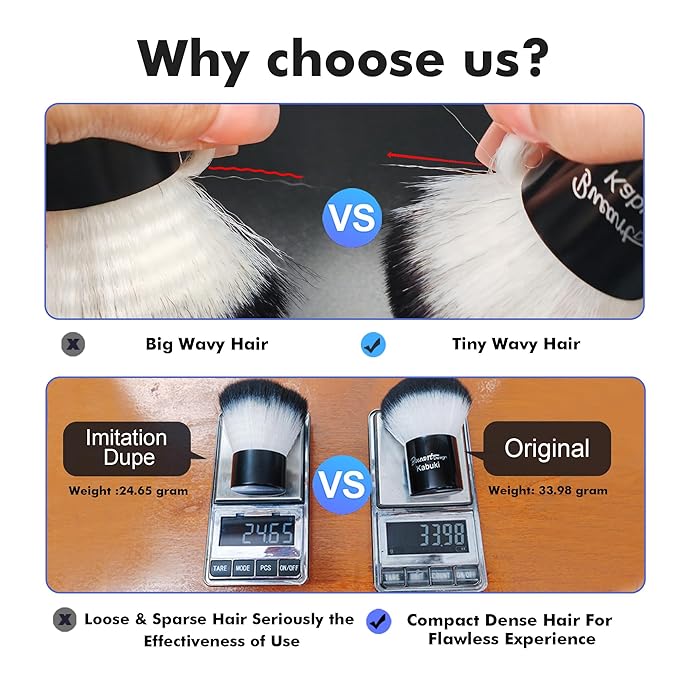 Bueart Design Kabuki Face Makeup Brush Setting Powder Brush Foundation Cream Blush Blending Brush M1