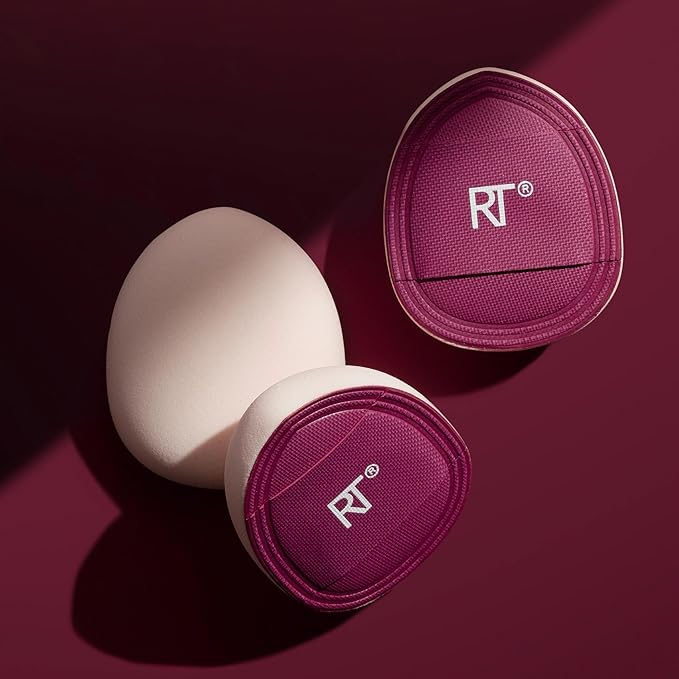Real Techniques Cherry On Top Mini Marshmallow Puff Trio, Mini Makeup Puffs For Concealer & Foundation, Spot Correcting & Blending, Dry Use Beauty Sponge, Travel Size, Vegan & Cruelty-Free, 3 Count