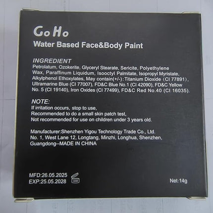 Go Ho 6 Colors Hot Pink Face Body Paint,Cream Washable Formula Face Paint for Halloween Cosplay,Body Paint SFX Makeup Palette,Professional Face Paint Makeup