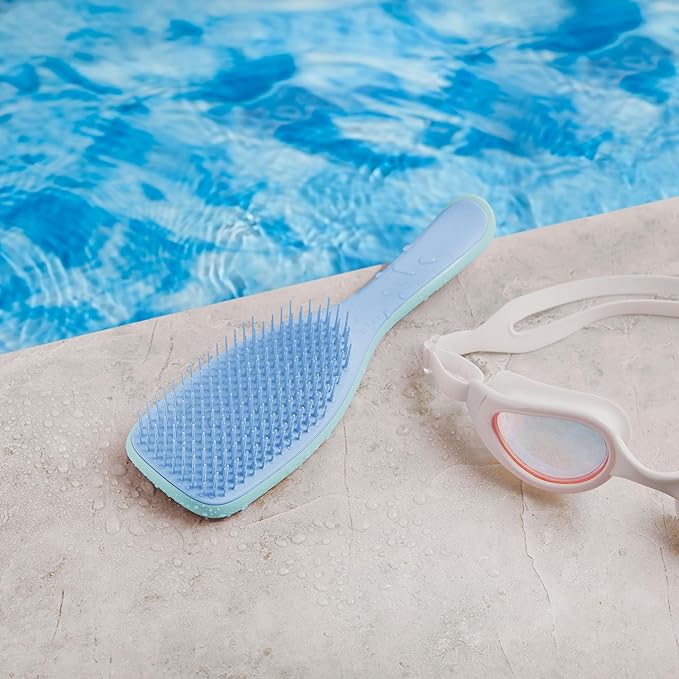 Tangle Teezer Ultimate Detangler Brush for Wet & Dry Hair, Eliminates Knots & Reduces Breakage for All Hair Types, Denim Blues