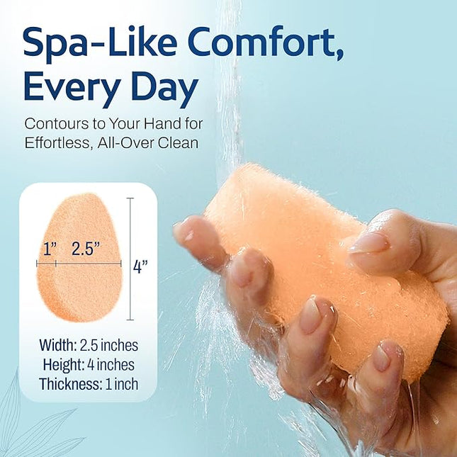 HartFelt [10 Pack] Gentle Exfoliating Facial Sponge for Face - Daily Cleansing Scrubber - Buf Dirt Away with Puf styled Reusable Face Pads for Removing Makeup, Dirt, and Dead Skin