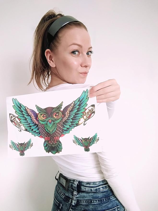 Large Temporary Tattoos Women Temporary Neck Tattoos Temporary Realistic Flower Chest Tattoo for Adults (TS06)