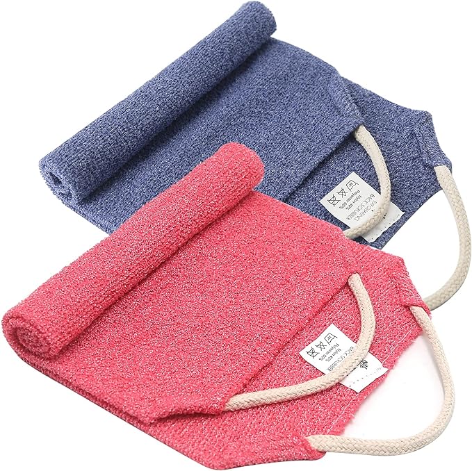 Evridwear Exfoliating Back Scrubber for Shower - Double-Sided Body Scrubber with Handles, Deep Clean, Massage & Exfoliate Back Washer for Men & Women, Invigorates Skin & Circulation