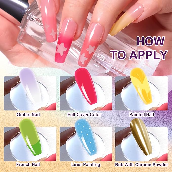 Gradient Painting Gel, 12 Bright Colors Ombre Gel Nail Polish with 100Pcs Nail Sponges &Tweezer for Pigment Pat Nails Aura Nails French Manicure Soak Off UV Set Solar Flare Palette