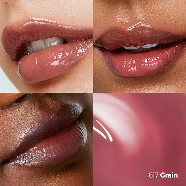 Laka Maxi Glayer Tint 3.8g/0.13oz, Glass Layer of Gloss, Ultra Glow & Vivid Layerable Pigments, High Shine Lip Oil, K-Beauty (#617 Grain)