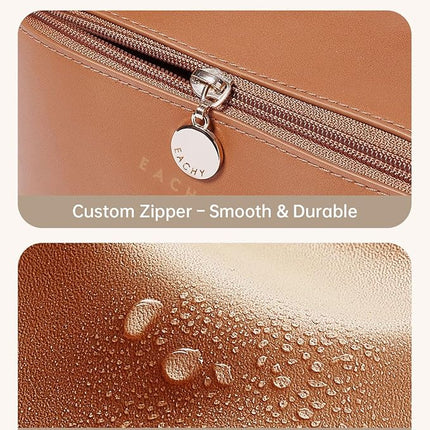 EACHY Travel Makeup Bag,Large Capacity Cosmetic Bags for Women,Waterproof Portable Pouch Open Flat Toiletry Bag Pattern Makeup Bag