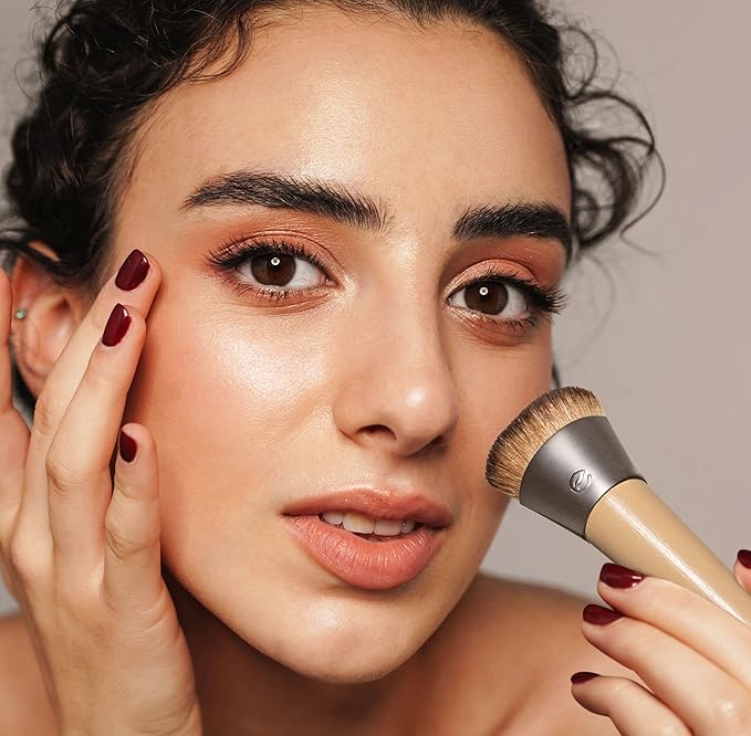 EcoTools Wonder Cover Complexion Brush, Makeup Brush For Flawless Foundation Application & Blending, Full Coverage Base Brush, Eco-Friendly, Synthetic Bristles, Cruelty-Free, 1 Count