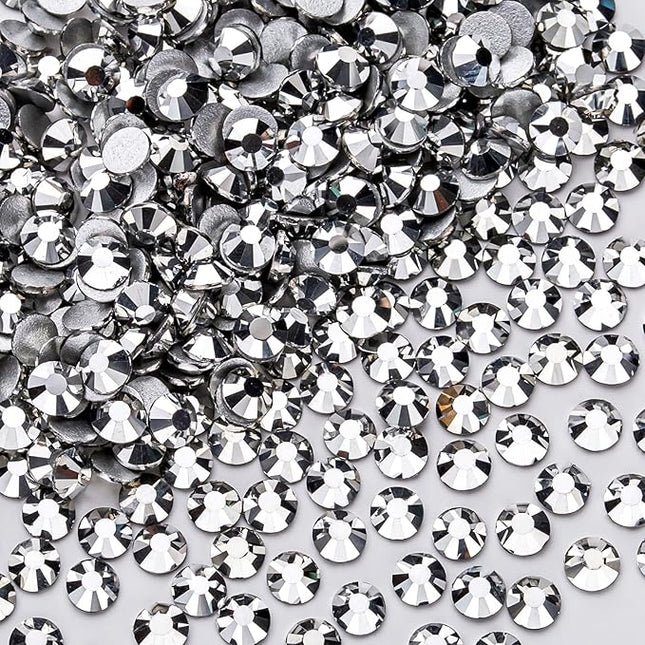 1440Pcs Silver Crystal Rhinestones,Glass Flatback Rhinestones Gemstones for Nail Face Makeup Art Crafts Clothes Decoration -(SS20,4.8mm,Silver)