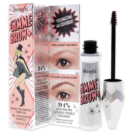 Benefit Gimme Brow Volumizing Fiber Gel - 3.5 Warm Auburn Brown Women Eyebrow Gel 0.1 oz (Pack of 2)