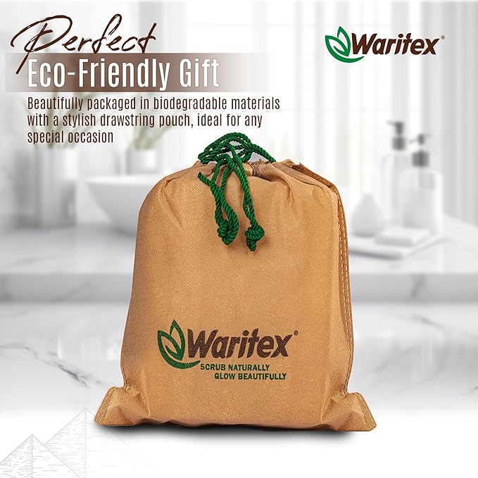 Egyptian Loofah Exfoliating Body Scrubber with Hand Strap, Oval Shower Pads Made from Natural Egyptian Loofah Fibers, Gentle Cleansing for Face and Body, for Men and Women 3 Count (1 Pack)