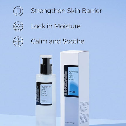 COSRX Hyaluronic Acid Toner, 3.38 fl.oz / 100ml, For Dry Skin, Lightweight Daily Essence, Day and Night, Korean Skin Care, Animal Testing Free, Paraben Free