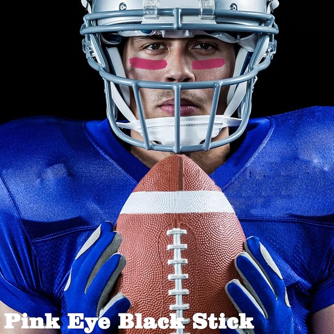 MEICOLY Pink Face Body Paint Stick(1.06Oz),Waterproof Sweatproof Pink Eye Black Softball/Baseball/Football,Cream Body Paint,Blendable Face Paint for Halloween Special Effects SFX Makeup