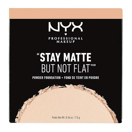 NYX PROFESSIONAL MAKEUP Stay Matte But Not Flat Powder Foundation, Natural