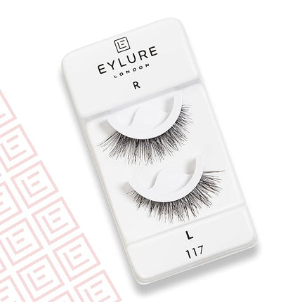 Eylure Pre-Glued False Eyelashes, Wispy Light No. 117