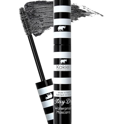Kokie Cosmetics Stay Dry Waterproof Mascara, Waterproof Black, 0.32 Ounce