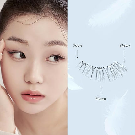 EYEME Eyelash x Artist Collaboration NO.11 Pure – 5 Set Pack, Natural False Eyelashes, Lightweight Cat Eye Lashes for a Minimalist Look, Soft Lashes for Everyday Use, K-Beauty