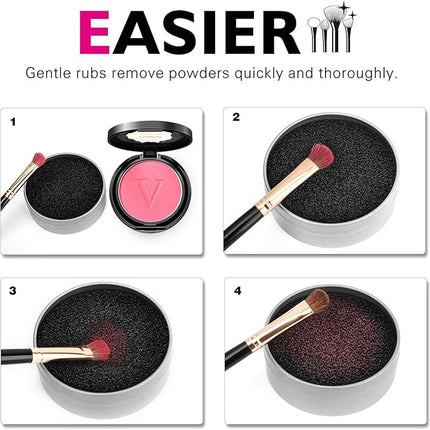 Luxspire Makeup Brush Cleaner Quick Wash Sponge Remover Color From Brush Makeup Cleaner Tool Switch Eye Shadow Color Dry Clean Box