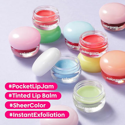 COLORGRAM TINTIN DORY LIP JAM 05 WATERMELON JAM | Pudding Pot Lip Blush | Tinted Lip Jam, Hydrating & Plumping Lip Gloss with Lightweight, Non-Sticky Formula | Clear Radiance & Semi-Transparent Color