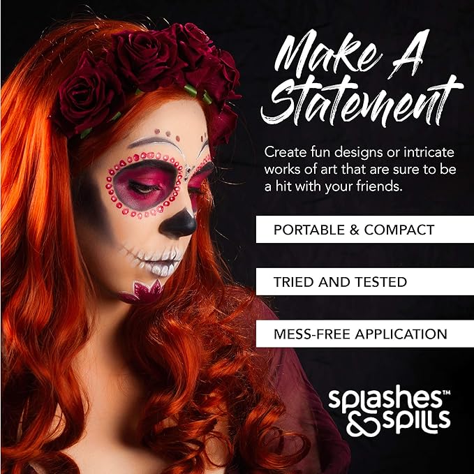 Face and Body Paint Cream, 30ml - Pretend Costume and Dress Up Makeup by Splashes & Spills (Red)