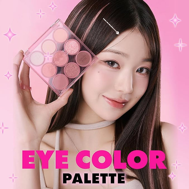 Amuse SEOUL Eye Color Palette 02 COOL ROSE | rose tones | Soft shading, makeup variety of textures, sensuous, vibrant layering, cruelty-free, eco-friendly, vegan, korean