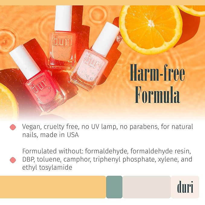 duri 153N Bedeviled Nail Polish, Neon Orange, Matte Finish, Fast Drying, Lasting, 0.45 Fl Oz