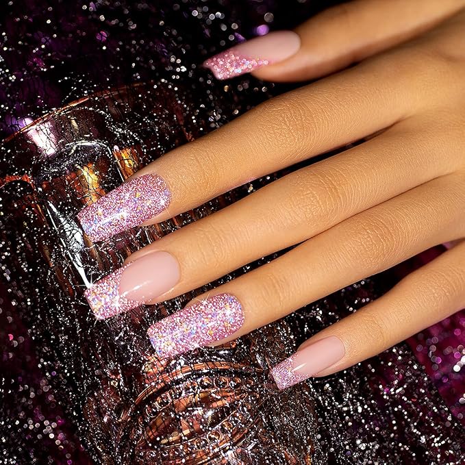 RARJSM Reflective Glitter Gel Polish Purple Pink Sparkle Diamond Gel Polish Sparkling Glitter Iridescent Shimmer Polish Holographic Gelpolish Soak off Nail Art Manicure for Salon DIY at Home
