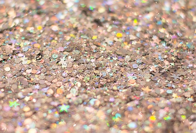 KARIZMA Holographic Silver Body Glitter - 30g Chunky Face, Hair, Eye & Body Glitter Set for Women - Rave & Festival Accessories