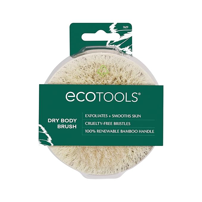 EcoTools Dry Body Brush, for Post Shower & Bath Skincare Routine, Removes Dirt and Promotes Blood Circulation, 1 Count