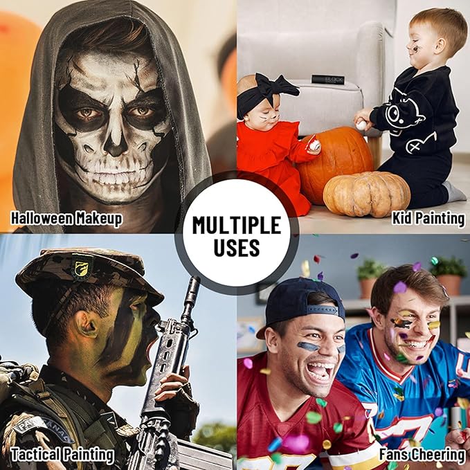 MEICOLY Green Eye Black Stick,Waterproof Eye Black Baseball Softball Football Lacrosse,Camo Witch Green Face Paint,Face Body Paint Stick for Halloween SFX Cosplay Hulk Makeup