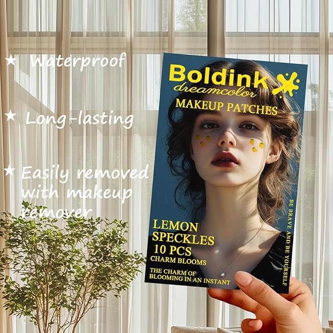 10pcs Lemon Face Makeup Patches, Waterproof Temporary Fruit Tattoos for Women