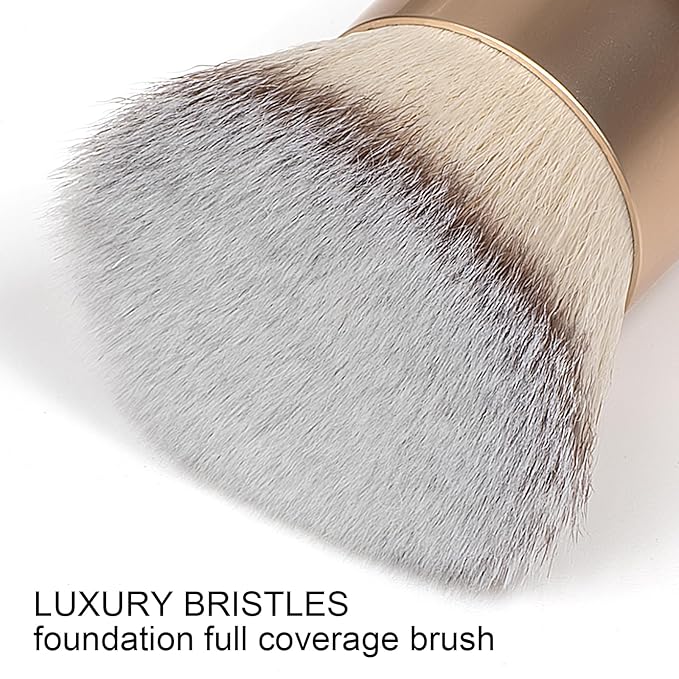 Matto Foundation Brush for Liquid Cream Makeup, Flat Top Cosmetic Brush, Premium Makeup Brush, Tanner Brush, Mineral Powder Buffing, Blending, Stippling Makeup Tools