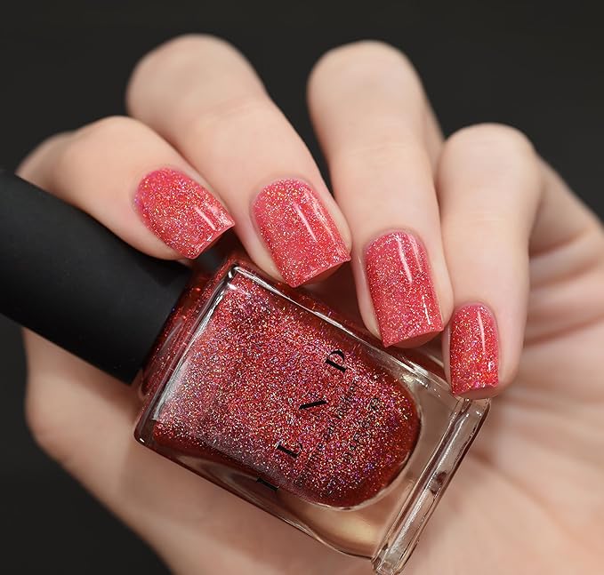 ILNP Sunkissed - Bright Watermelon Holographic Sheer Jelly Nail Polish