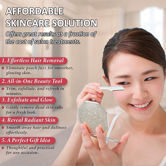 12 pcs tufang Eyebrow & Facial Razor For Women, Facial Eyebrow Razor, Women disposable shaving razors, face razors for women, peach fuzz remover,dermaplaning razor