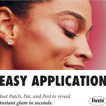 Fazit Makeup Patches - Sweetheart Eye Speckles - Glow Up Make-Up Patches - Cute Glitter Makeup Accessories for Women - Cosmetic Glitter for Face