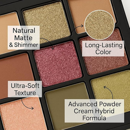 K'APEINE 15Colors Eyeshadow, Coloful Eye Shades Matte Metallic Shimmer Finish Makeup Palette High-Pigment Ultra-Glitter Eyeshadow Makeup with Long-Wearing Formula Makeup Pallet for Women Daily,Parties