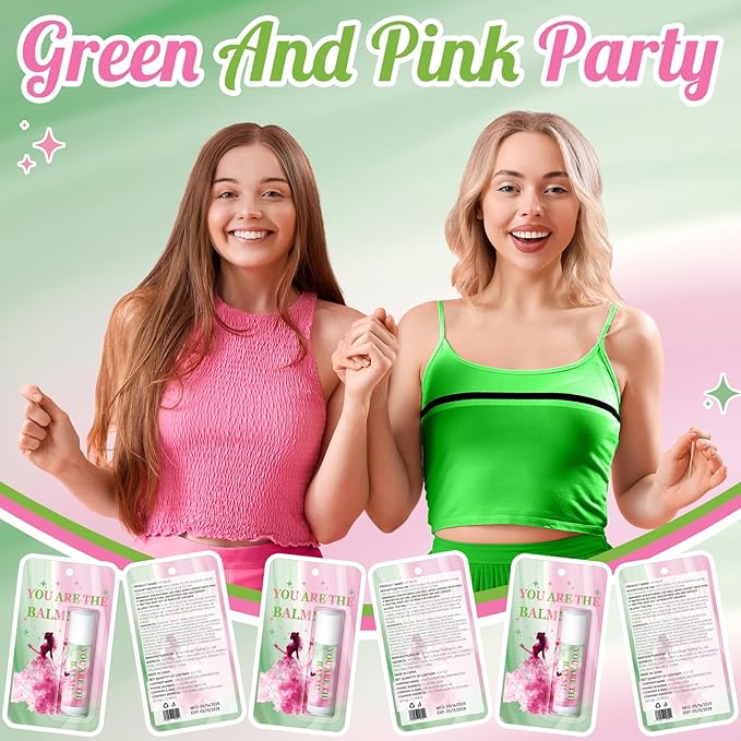 50 Pack Halloween Witch Lip Balms Bulk Pink and Green Party Favors Princess Gift Set Witched Party Favors Baby Shower Birthday Supplies Halloween Decoration Makeup Accessories Bag Stuffers