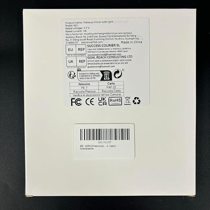 30X Magnifying Mirror with Lights, 6inch Makeup Magnifying Mirror, Travel 30x High Magnification with 3 Color Dimmable Lights - 3 Suction Cups & Adjustable Stand, for Detailed Makeup/Shaving