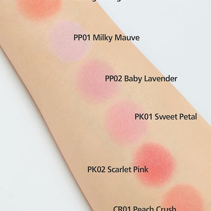 THESAEM Jelly Blusher - OR01 Dazzling Orange Coral with Shimmer - Korean Watercolor Blush Cushion Velvet Finish - Long-Lasting Vibrant Cheek Color with Smooth Blending Formula, 0.21oz