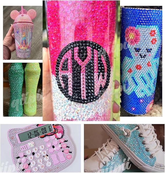 28 Types Purple Jelly Resin Rhinestones w B7000 Jewelry Glue for Bedazzling Crafting 3-6mm Flatback Stones Gems Diamonds Charms for Nails Face Eyes Makeup Crafts Tumblers Bottles Clothes Shoes