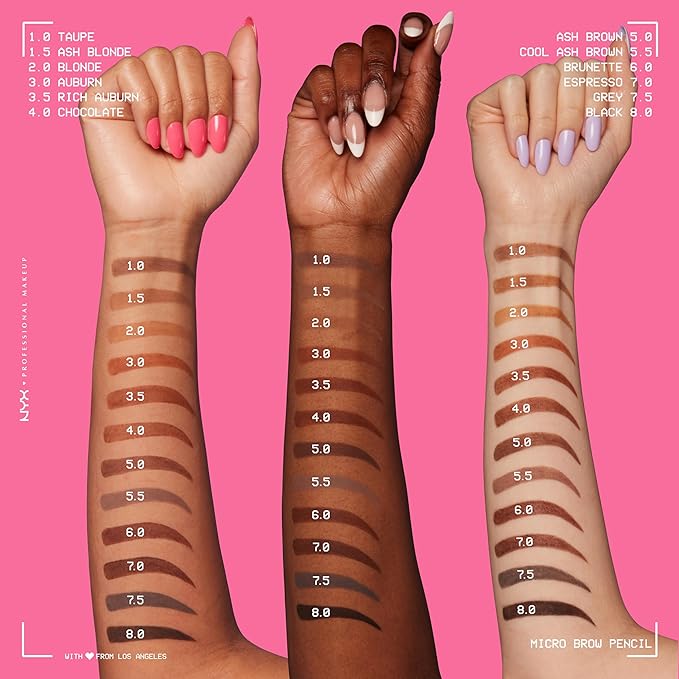 NYX PROFESSIONAL MAKEUP Micro Brow Pencil, Precise Tip, Waterproof, Vegan Eyebrow Pencil - Rich Auburn