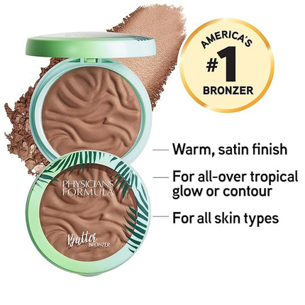 Physicians Formula Murumuru Butter Bronzer, Moisturizing, Nourishing Murumuru Butter for Silky Glow, Dermatologist Tested, Hypoallergenic, Vegan & Cruelty-Free - Deep Bronzer