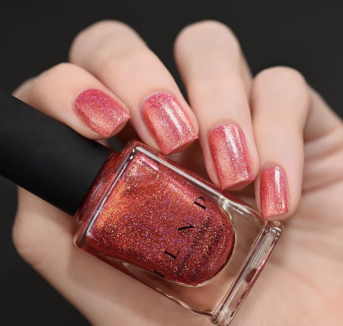 ILNP Citrus Punch - Orange Coral Holographic Nail Polish