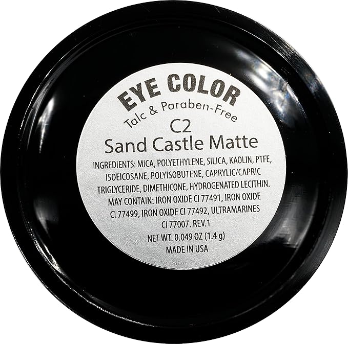 Sand Castle Matte Beige Brown Taupe Pressed Powder Single Vegan Eyeshadow; Talc, Paraben & Cruelty Free