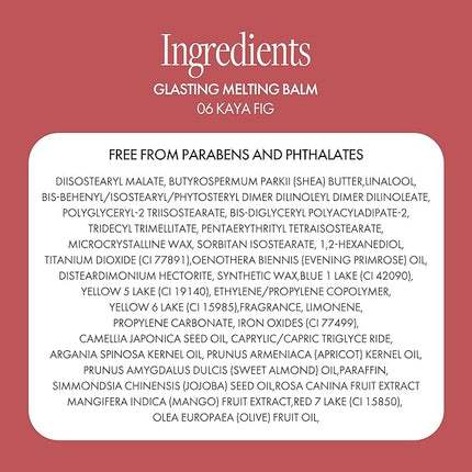 Glasting Melting Balm - High Shine, Hydrating Tinted Lip Balm - Buildable Gloss & Vegan Formula - Korean Glossy Lip Balm with Shea Butter 0.12 oz (#06 Kaya Fig)