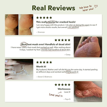 Purederm Shiny & Soft Foot Peeling Mask (6 pack) - For smooth and moist baby skin with Exfoliating peel off Calluses, Dry Skin, Cracked Heels - Men and Women