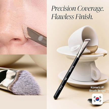 Piccasso Brush 233 Concealer Makeup Brush for Pore Coverage – Precision Tapping Tip for Flawless, Smooth Finish – Synthetic Hair, Wooden Handle