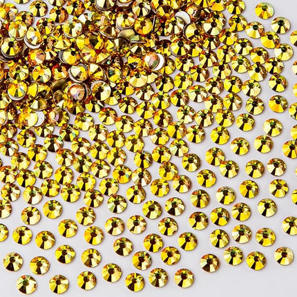 1440Pcs Metallic Sunshine Crystal Rhinestones,Glass Flatback Rhinestones Gemstones for Nail Face Makeup Art Crafts Clothes Decoration-(SS20,Metallic Sunshine)