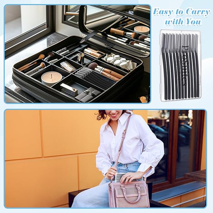 16 Count Dermaplane Razor for Women Face, Professional Facial & Eyebrow Hair Remover, Gentle Face Razors Skin Exfoliation with Precision Blades, Black