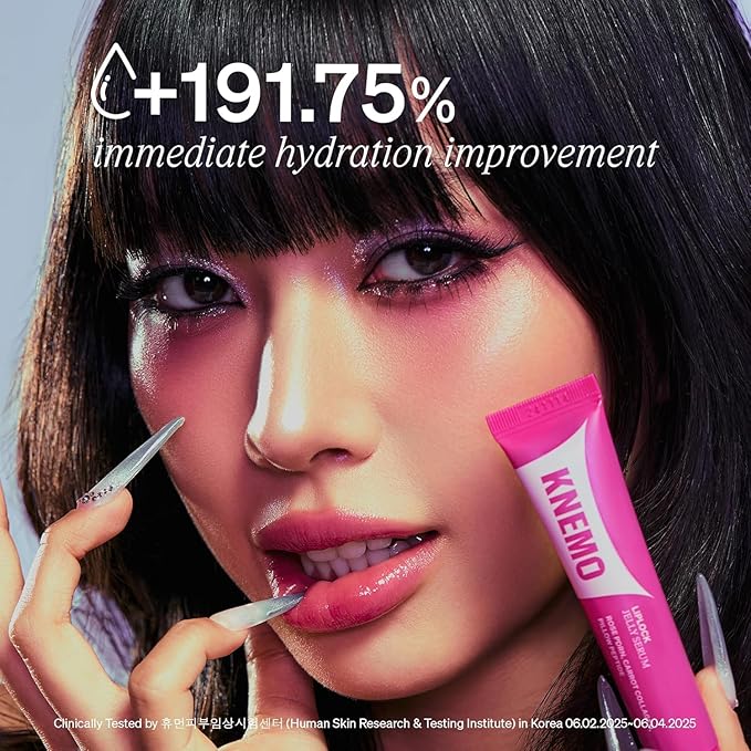 LipLock Jelly Serum for Dry Lips, Long-Lasting, Hydrating, Plumping, Glossy Mask with Rose PDRN, Carrot Collagen, Pillow Peptide, Moisturizing Tinted Lip Balm. (Grape Crush)